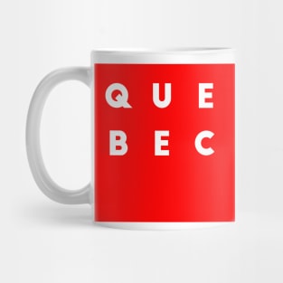 Quebec | Red square, white letters | Canada Mug